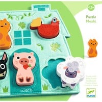 thumb-Mouky - At the Farm - Shape puzzle  - 5 pieces-3