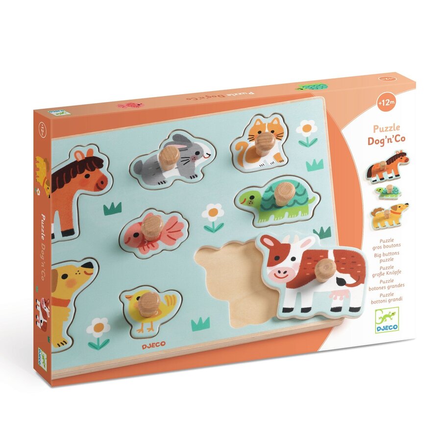 Dog'n Co - Puzzle en bois à encastrer - 8 pièces-1