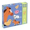 Djeco Animaux  à la Ferme - 4 puzzles - 3, 4, 5 et 6 pièces