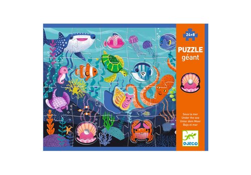  Djeco 8 animaux sous-marines géants - 32 pièces 