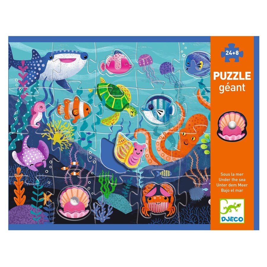 8 giant underwater animals - Puzzle Géant of 32 pieces-1