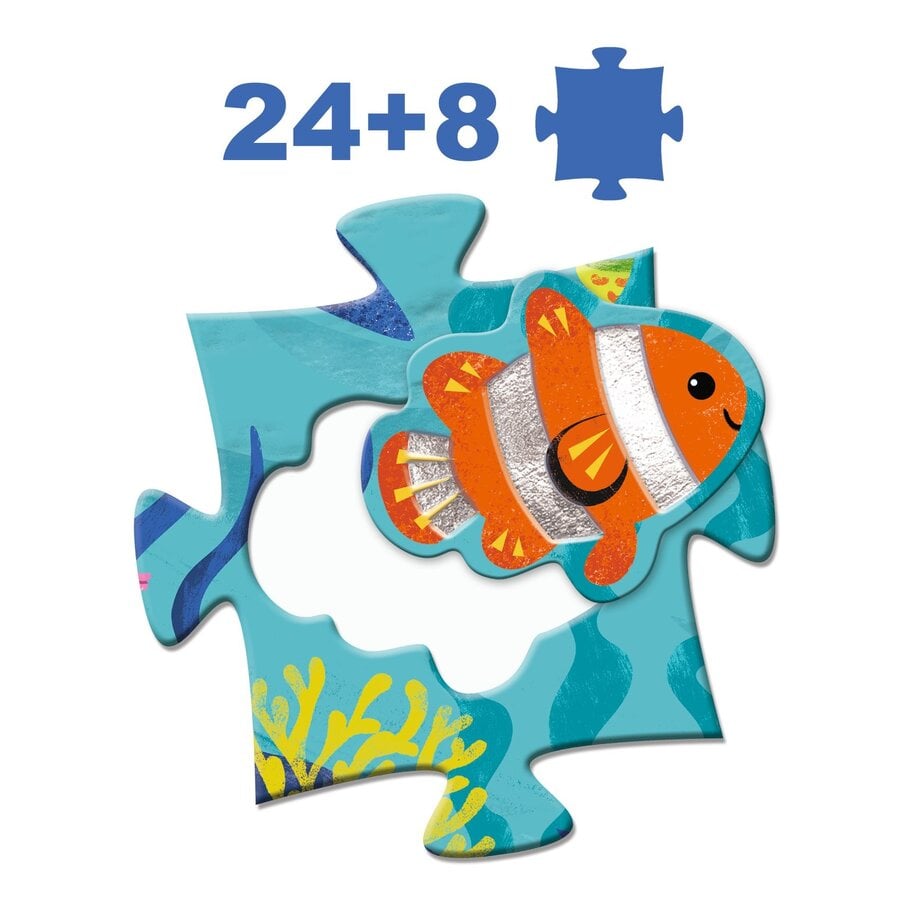 8 reuzengrote onderwaterdieren - Puzzel Géant van 32 stukjes-6