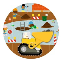 thumb-5 Engins de chantier géants - Puzzle Géant de 12 + 5 pièces-4