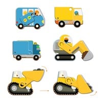 thumb-5 giant Construction vehicles  - Puzzle Géant of 12 + 5 pieces-7