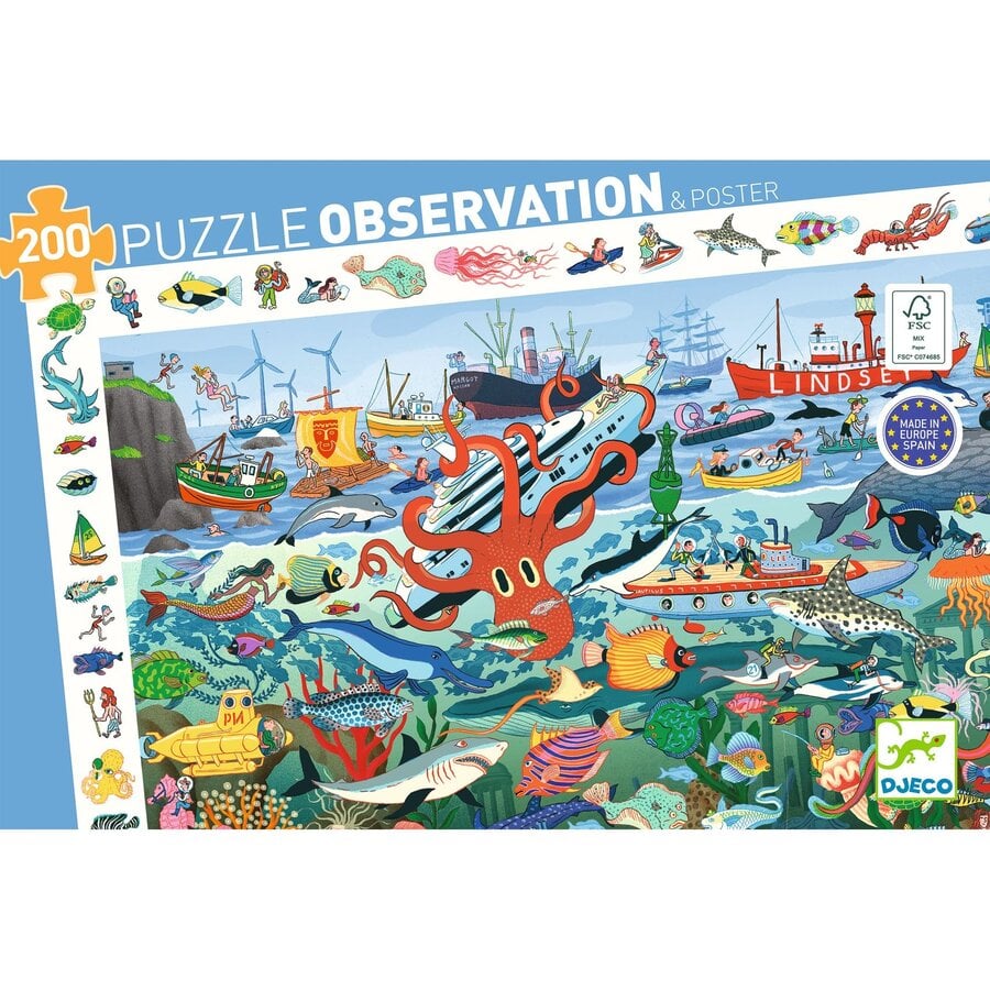 Geheimen van de zee - Observatie puzzel van 200 stukjes-7