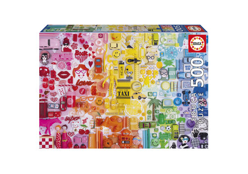  Educa Collage de Couleurs- 500 pièces 