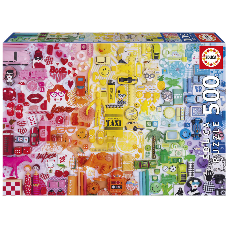 Kleurencollage - legpuzzel van 500 stukjes-1