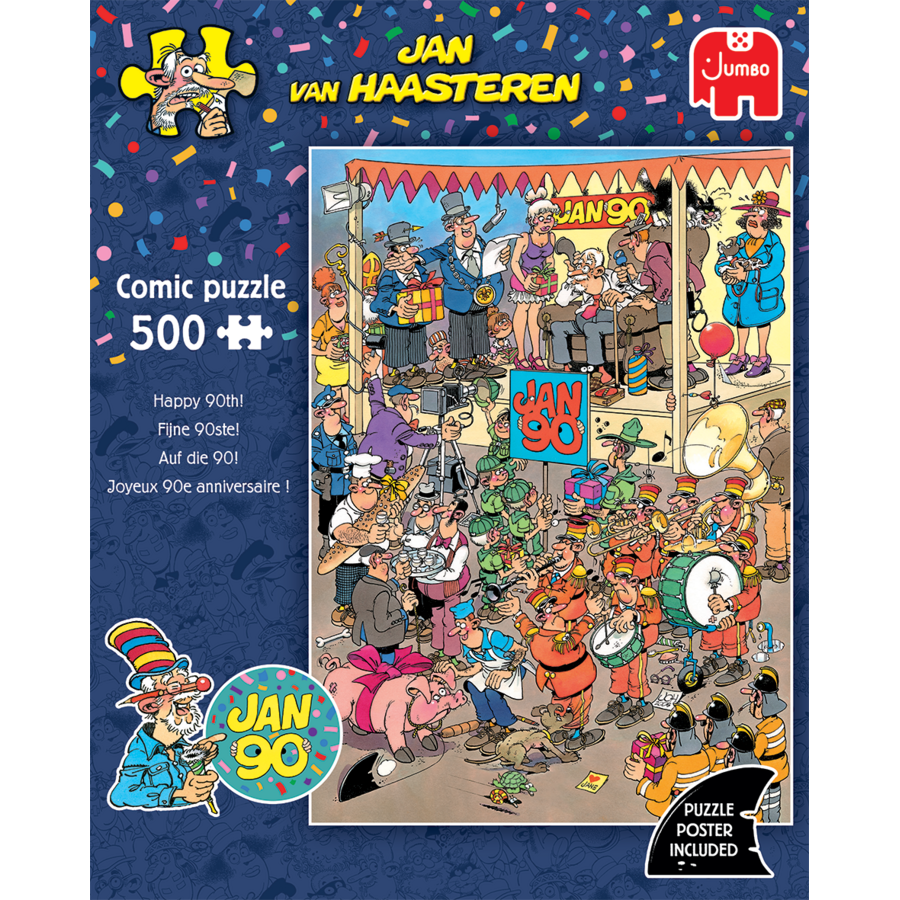 Fijne 90ste! - Jan van Haasteren - puzzel van 500 stukjes-4