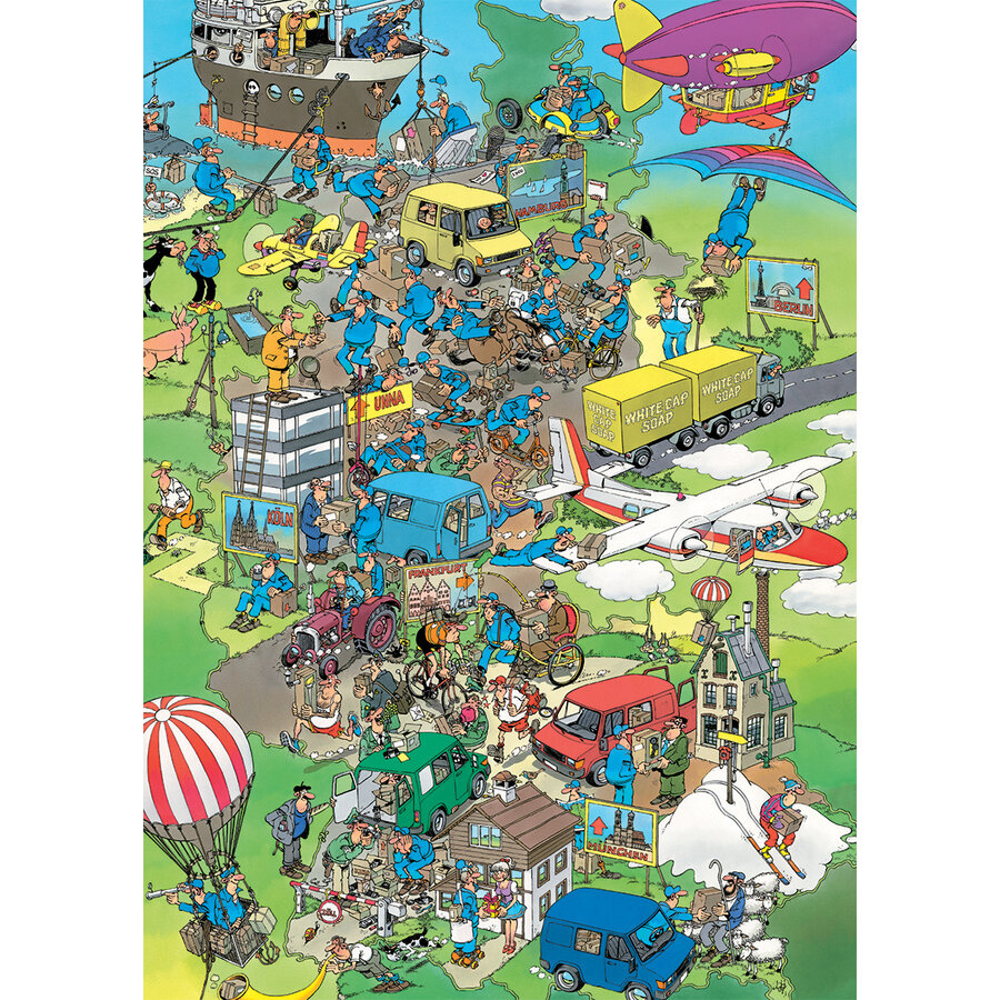 Pakketstress - Jan van Haasteren Oldtimers - puzzel van 1000 stukjes-2
