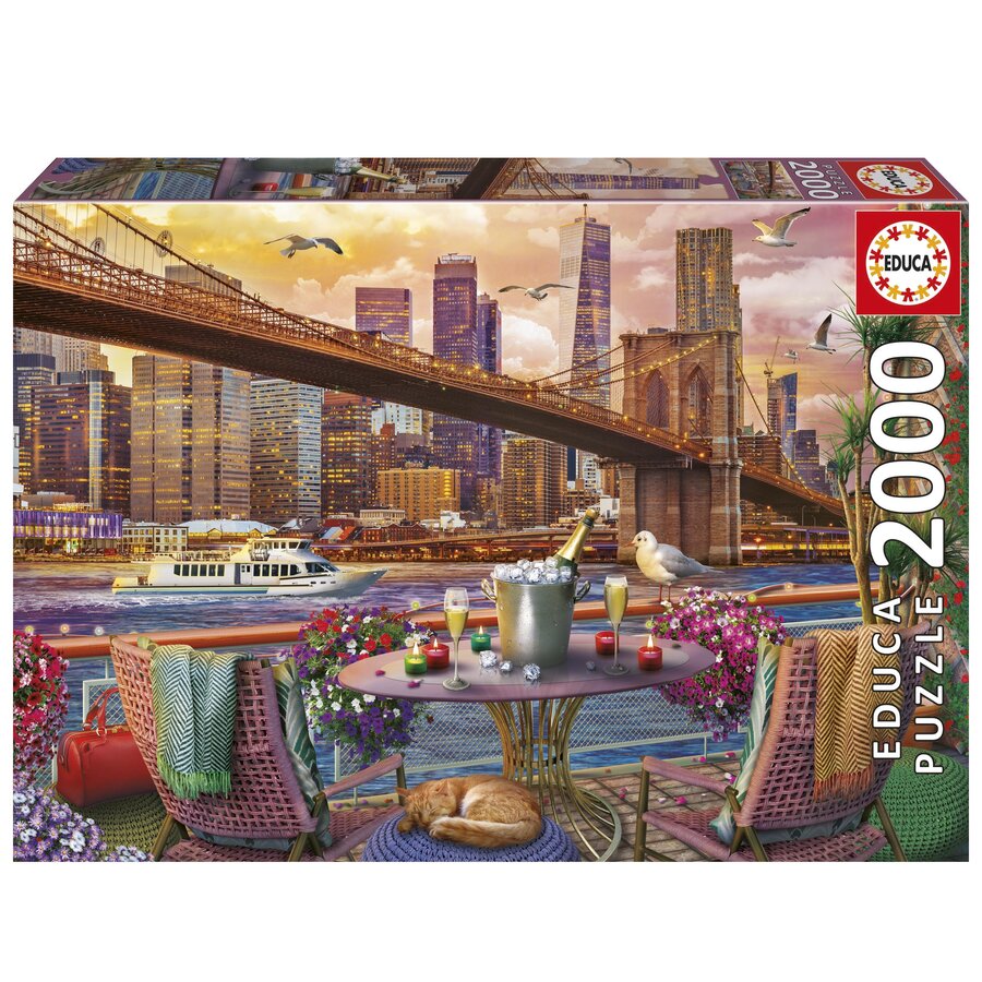 Romantiek in New York - puzzel van 2000 stukjes-1