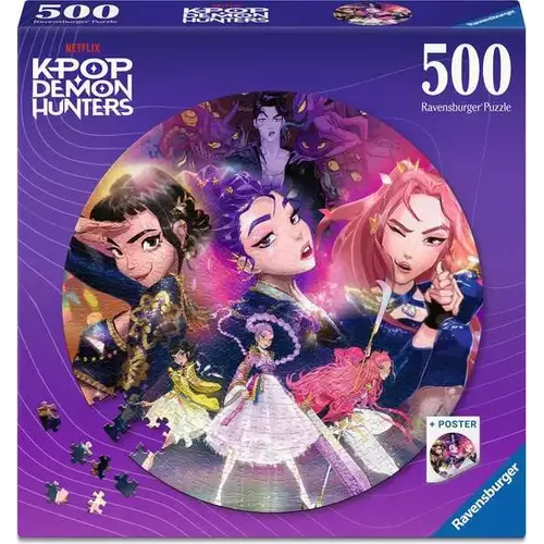  Ravensburger KPop Demon Hunters - Round jigsaw puzzle - 500 pieces 