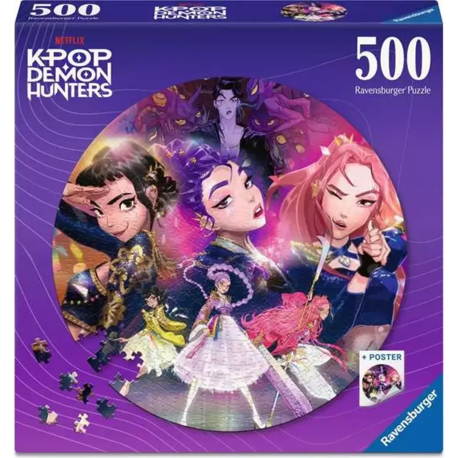 KPop Demon Hunters - Round jigsaw puzzle - 500 pieces-1