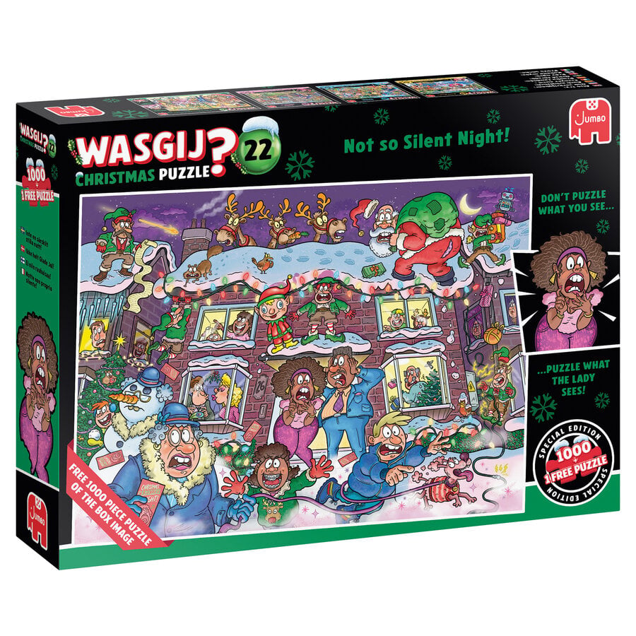PRE-ORDER - Wasgij Noël  22 - Not so silent night! - 2 puzzles de 1000 pièces-1
