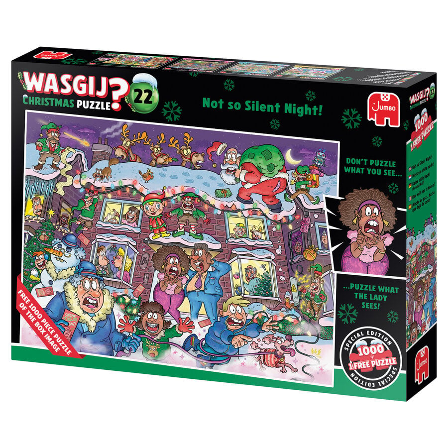 PRE-ORDER - Wasgij Christmas  22 - Niet zo'n stille nacht! - 2 puzzels van 1000 stukjes-2