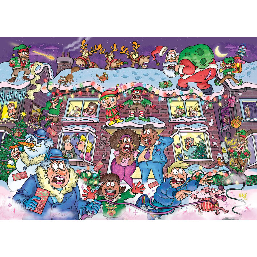 PRE-ORDER - Wasgij Christmas  22 - Not so silent night - 2 jigsaw puzzles of 1000 pieces-4