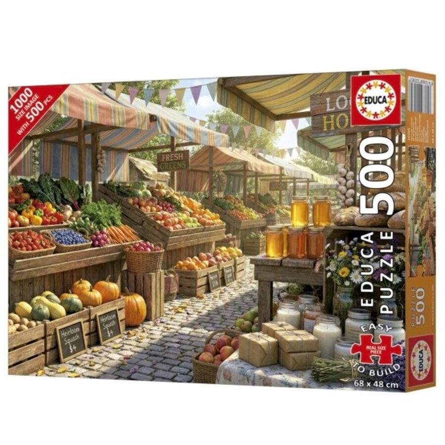 Sunny Farms Market  -  jigsaw puzzle of 500 pieces-1