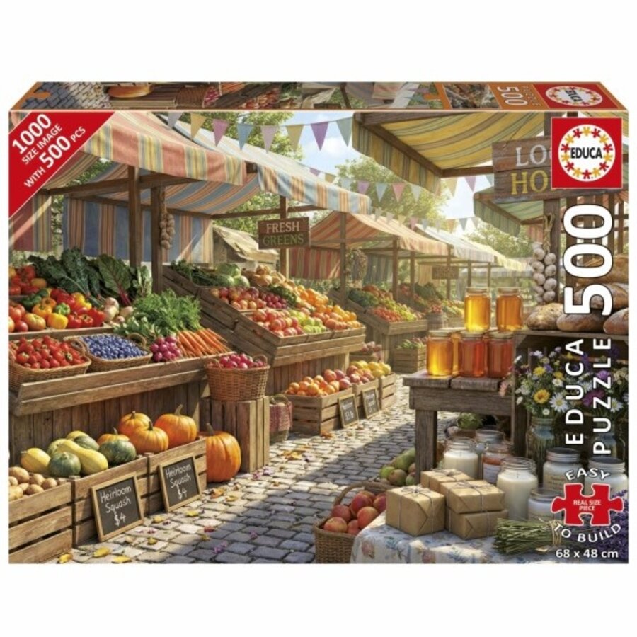 Sunny Farms Market  -  jigsaw puzzle of 500 pieces-3