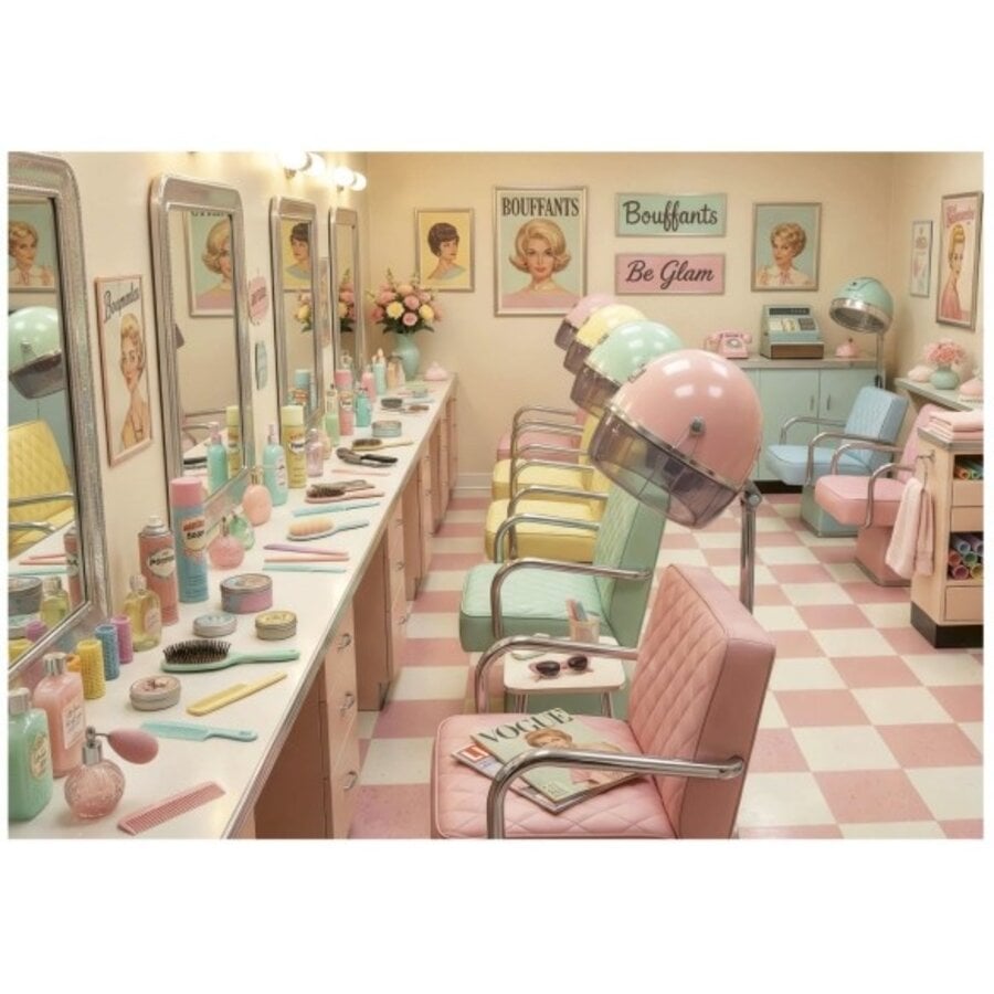 Retro Glam Salon - puzzle of 1000 pieces-2