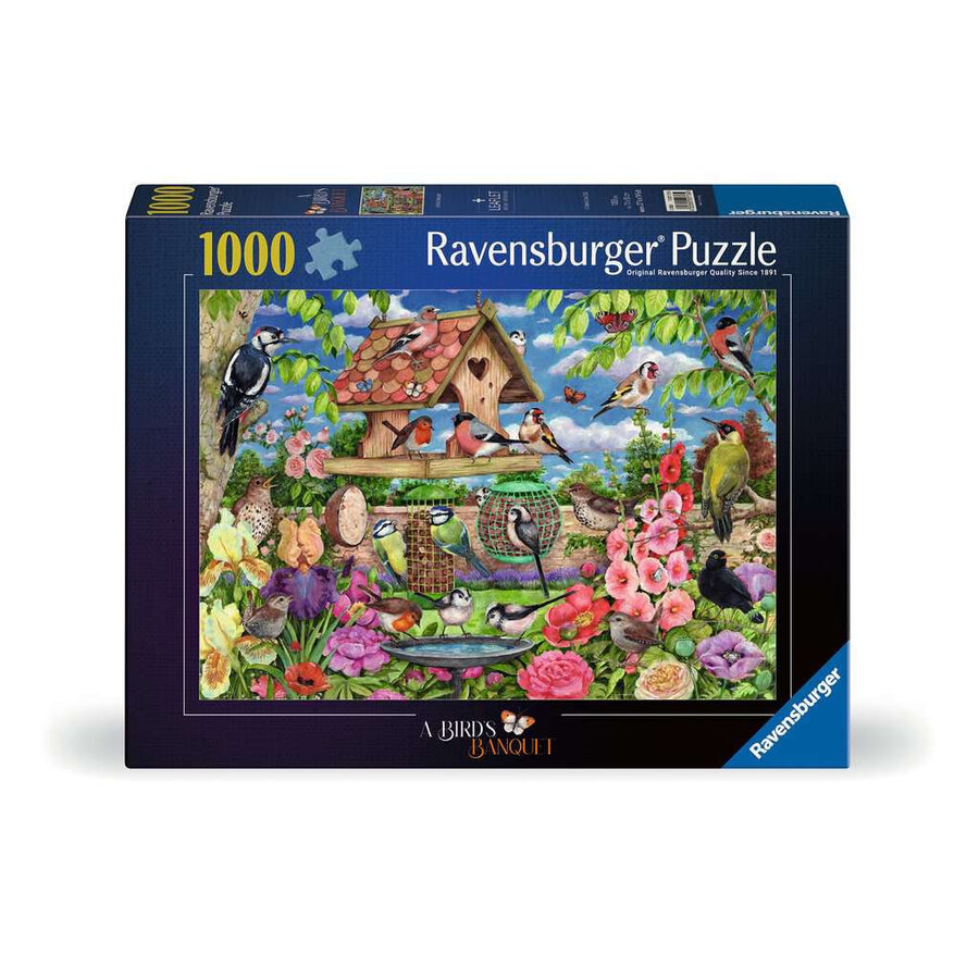 La mangeoire à oiseaux - puzzle de 1000 pièces-1