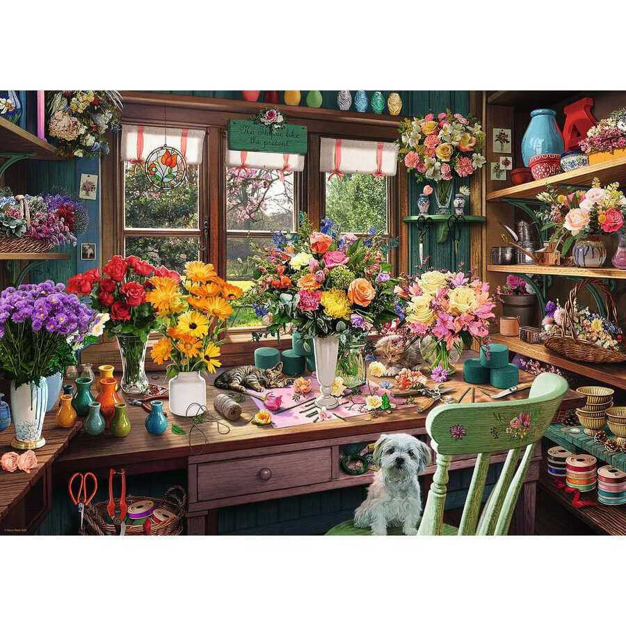 Mijn toevluchtsoord nr. 13 - De Bloemschikker - puzzel van  1000 stukjes-2