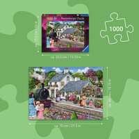 thumb-Whistle Stop Cottage - puzzel van  1000 stukjes-4