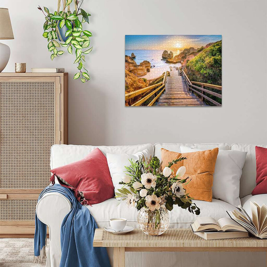 Trap naar strand Camilo - puzzel van  1000 stukjes-4