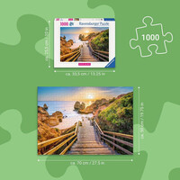 thumb-Escalier menant à la plage de Camilo - puzzle de 1000 pièces-3
