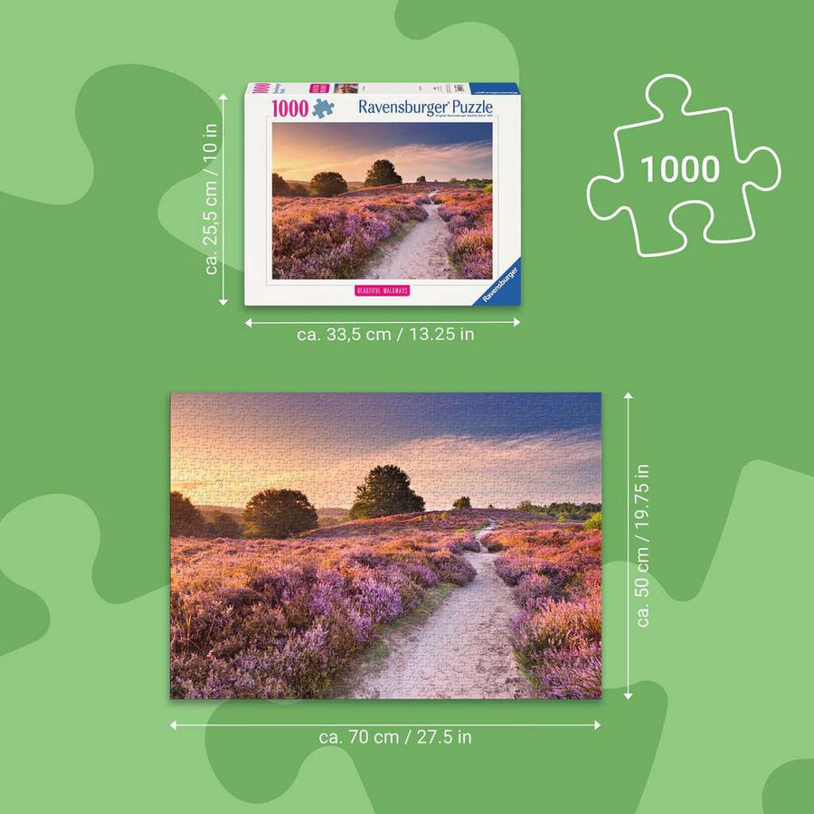 Sentier rose - puzzle de 1000 pièces-3