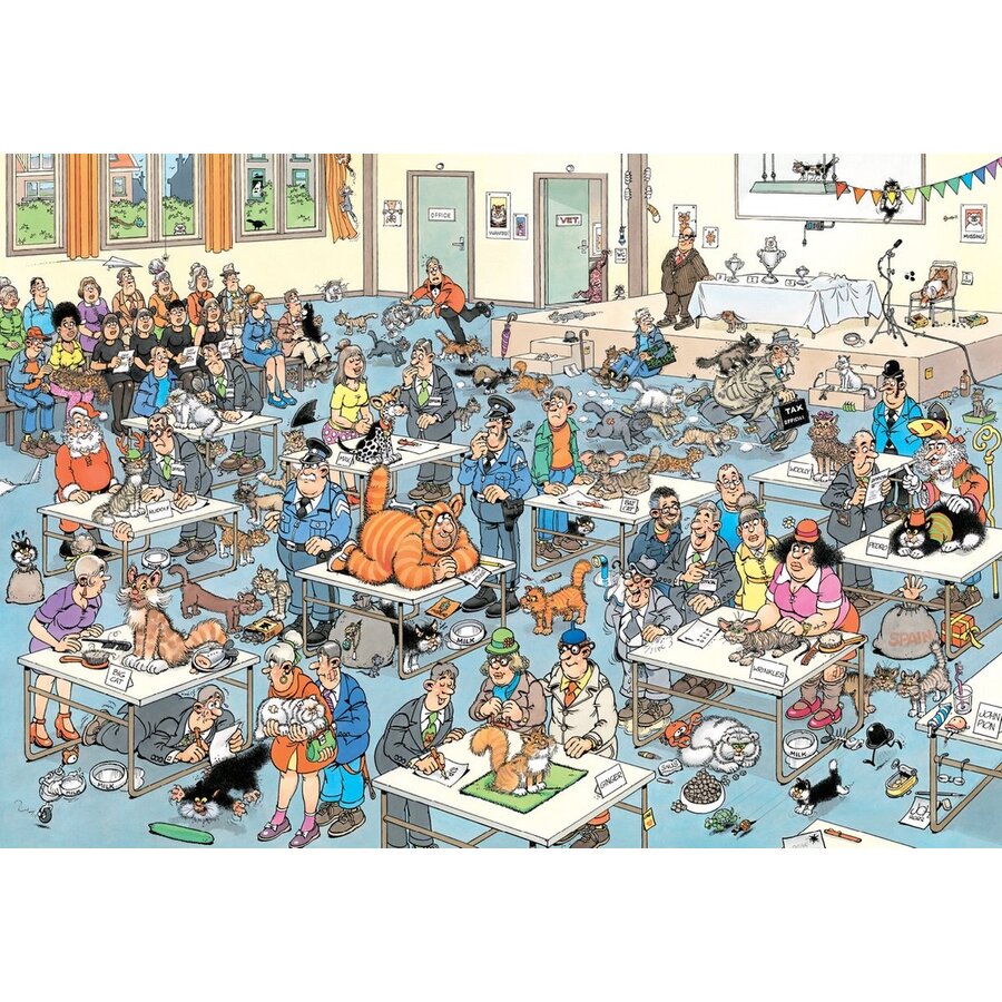 De Kattenshow  -  Jan van Haasteren - puzzel van 2000 stukjes-2