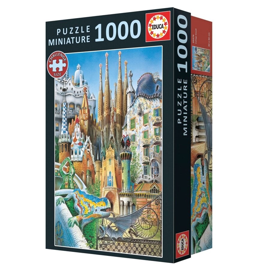Miniatuur puzzel - Gaudi Collage - 1000 stukjes-1