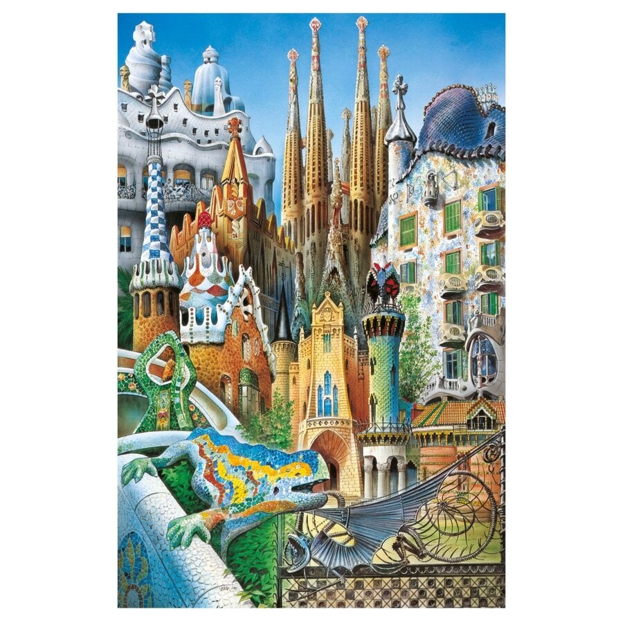 Miniatuur puzzel - Gaudi Collage - 1000 stukjes-2