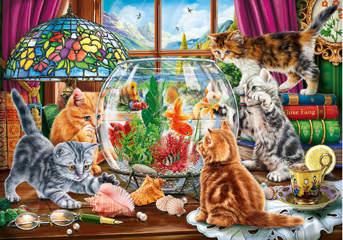  SUNSOUT Kittens and the Aquarium - 500 XXL pieces 