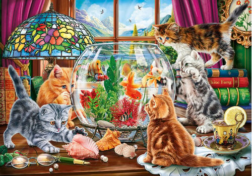  SUNSOUT Kittens and the Aquarium - 500 XXL stukjes 