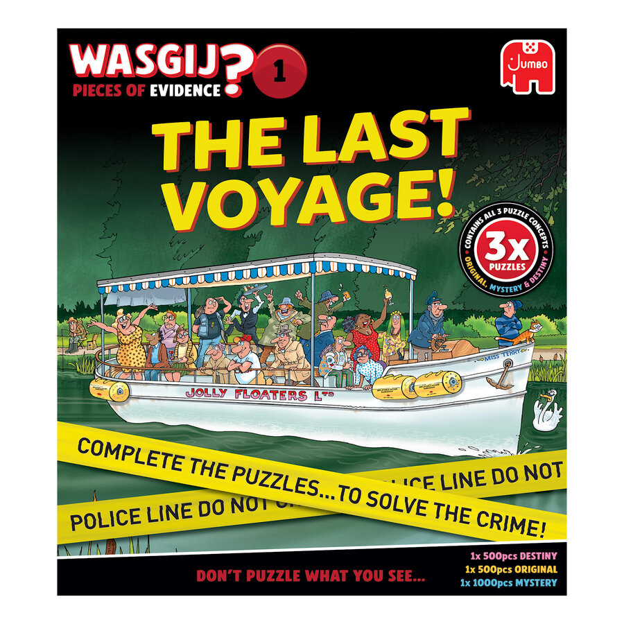 Wasgij Pieces of Evidence 1 - The Last Voyage! - 3 puzzles (2x 500 + 1x 1000 pieces)-2