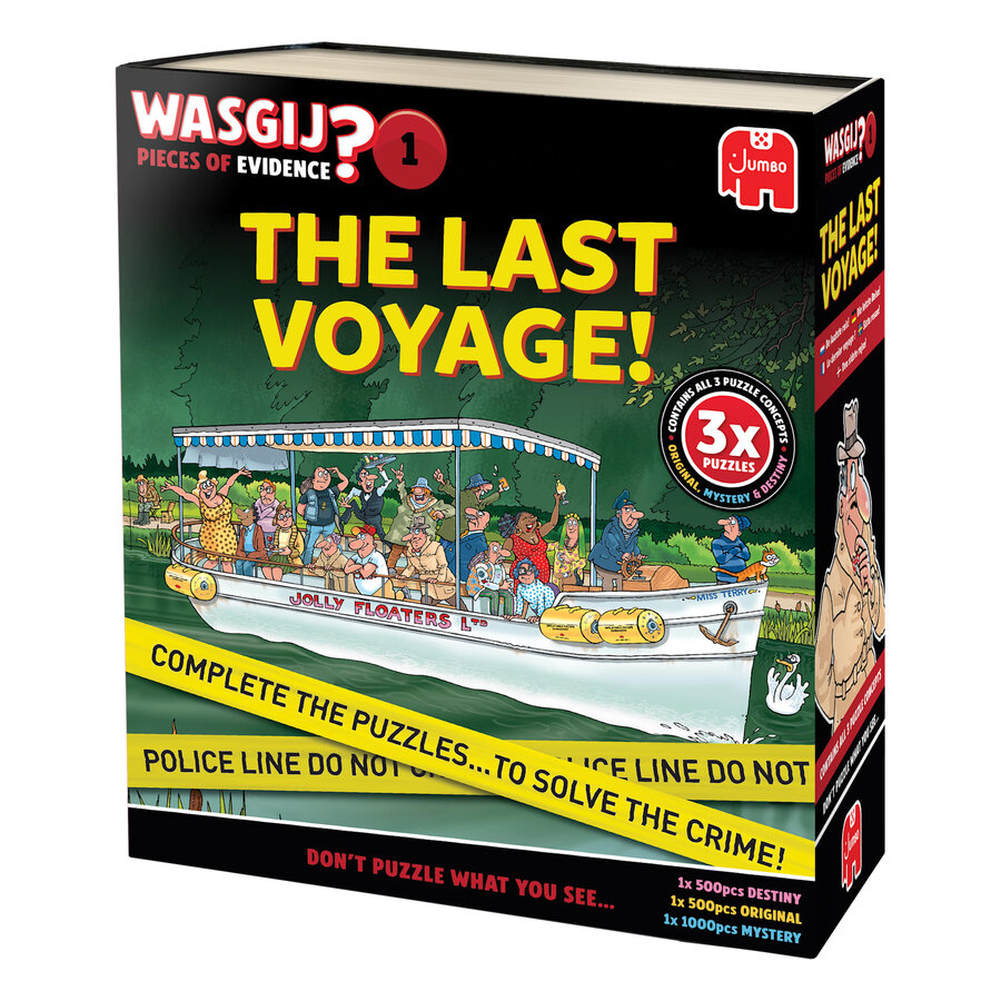 Wasgij Pieces of Evidence 1 - De Laatste Reis! - 3 puzzels (2x 500 + 1x 1000 stukjes)-5