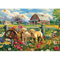 thumb-Puppy Spring - Connecting Pieces - framepuzzel van 48 stukjes-2
