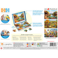 thumb-Cottage by the Lake - Connecting Pieces - frame jigsaw puzzle of 24 pieces-4