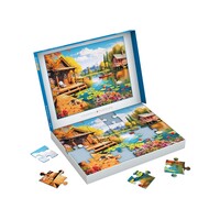 thumb-Cottage by the Lake - Connecting Pieces - frame jigsaw puzzle of 24 pieces-3