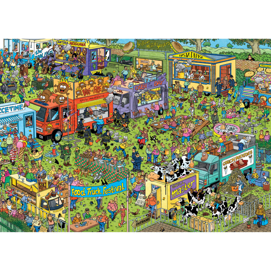 PRE-ORDER - Food Truck Festival - Jan van Haasteren - puzzle of 1000 pieces-2
