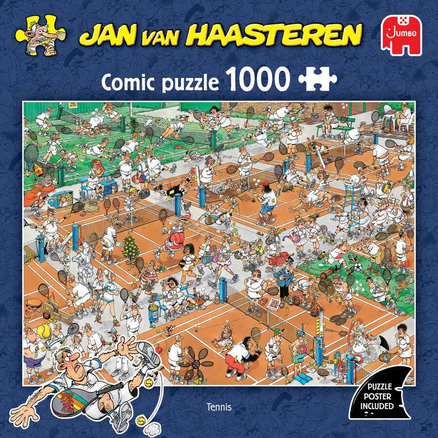 PRE-ORDER - Tennis - Jan van Haasteren - puzzle of 1000 pieces-3
