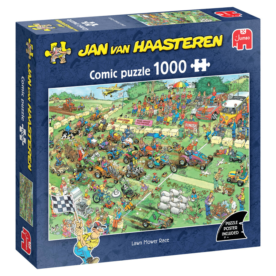 PRE-ORDER - Lawn Mower Race - Jan van Haasteren - puzzle of 1000 pieces-1