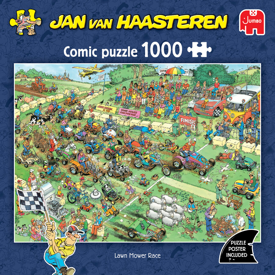 PRE-ORDER - Lawn Mower Race - Jan van Haasteren - puzzle of 1000 pieces-3