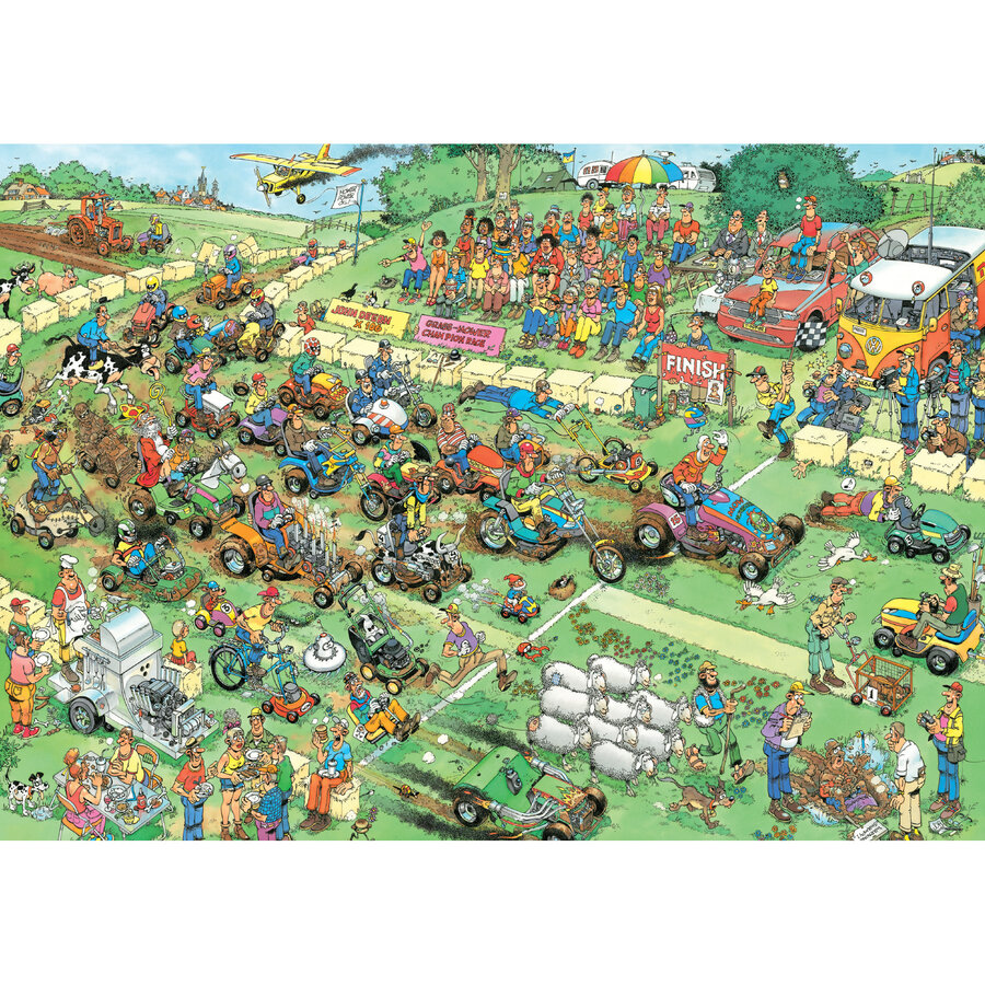 PRE-ORDER - Lawn Mower Race - Jan van Haasteren - puzzle of 1000 pieces-2