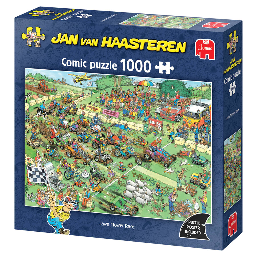 PRE-ORDER - Lawn Mower Race - Jan van Haasteren - puzzle of 1000 pieces-4