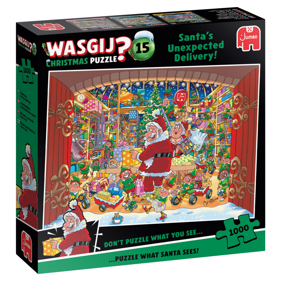 PRE-ORDER - Wasgij Christmas 15 - Santa's Unexpected Delivery! - puzzle de 1000 pièces-1