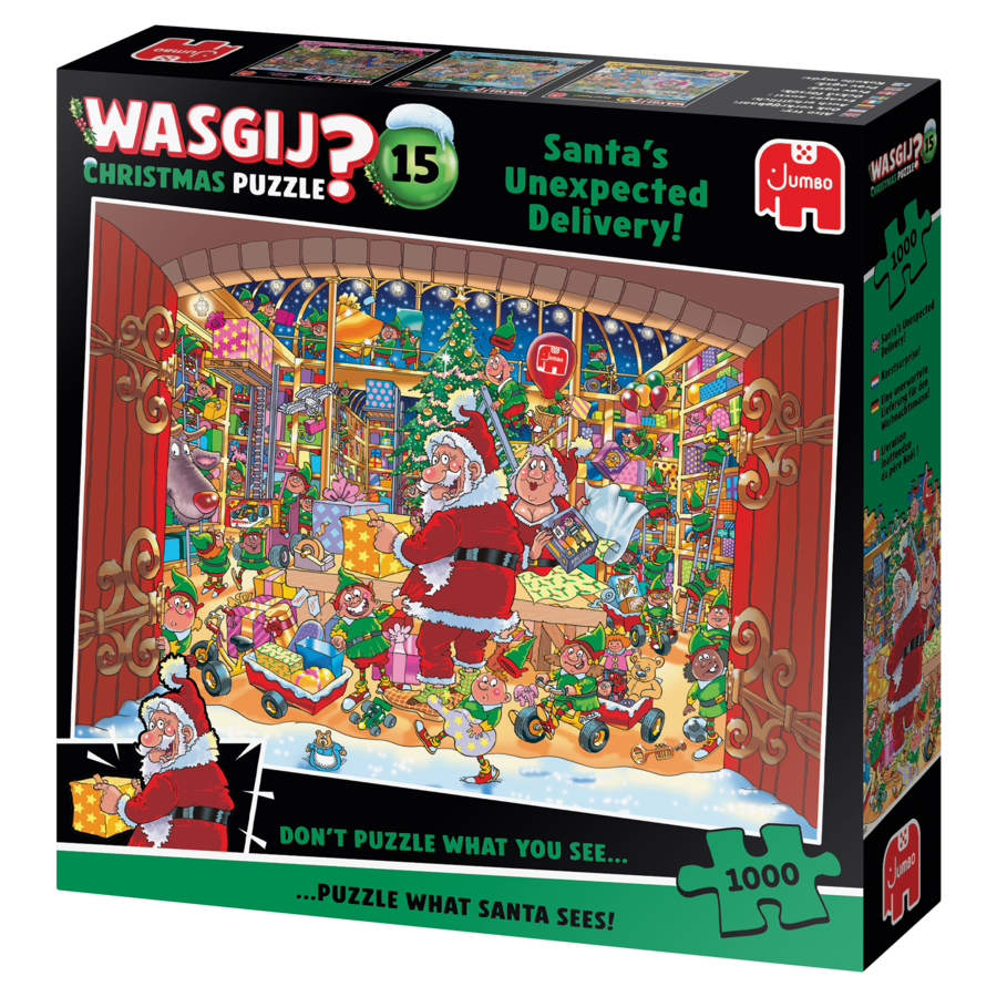 Wasgij Christmas 15 - Santa's Unexpected Delivery! - puzzel van 1000 stukjes-4