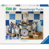 thumb-Kittens in de keuken - puzzel van 1500 stukjes-1