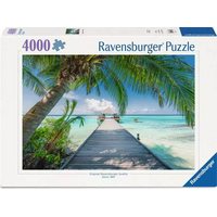 thumb-Droomstrand op de Malediven - puzzel van 4000 stukjes-1