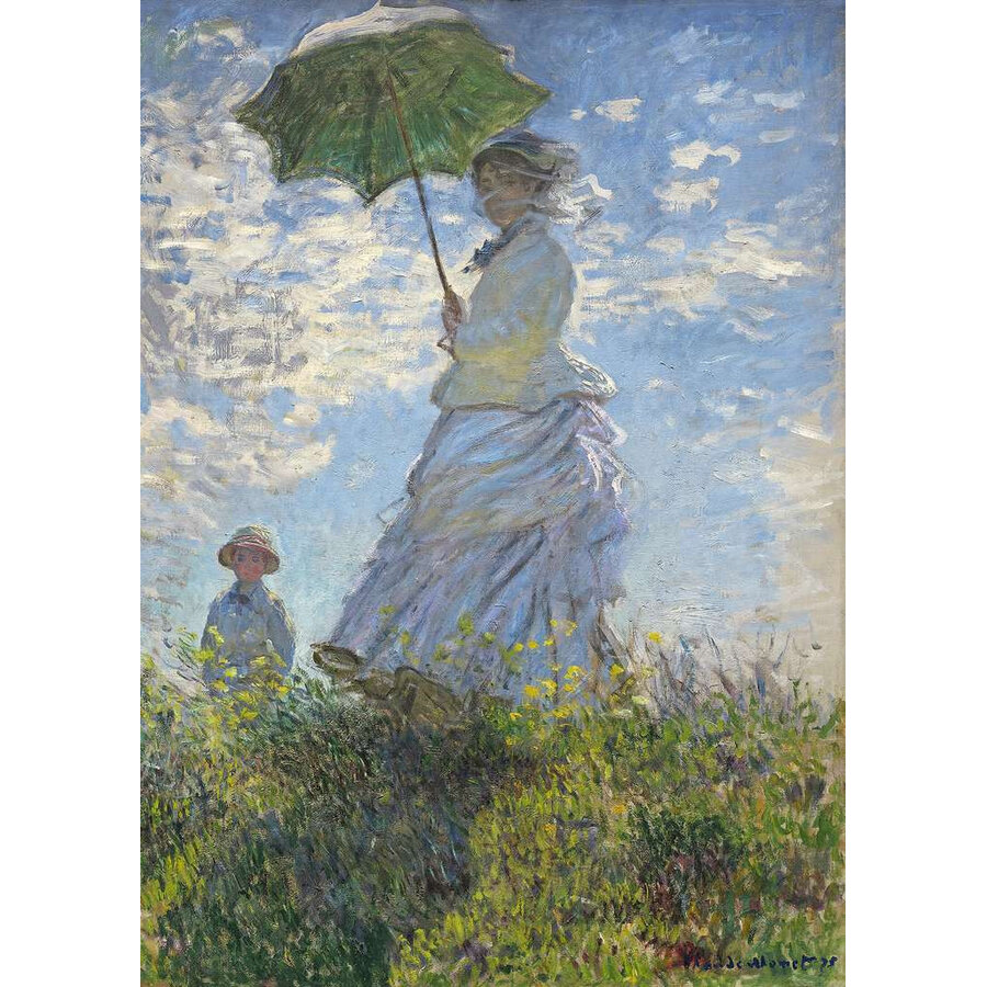 Vrouw met parasol - Claude Monet - puzzel van 1000 stukjes-2