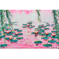 thumb-Nénuphars Roses - puzzle de 4000 pièces-2